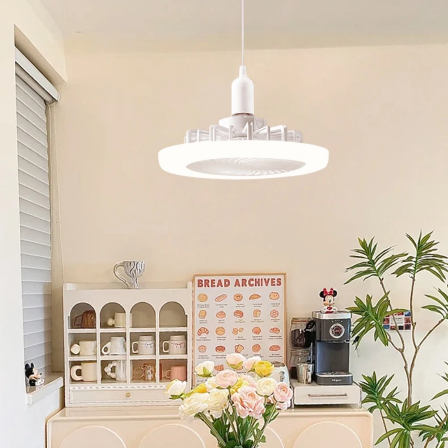 LAMPE VENTILATEUR LED 2 EN 1