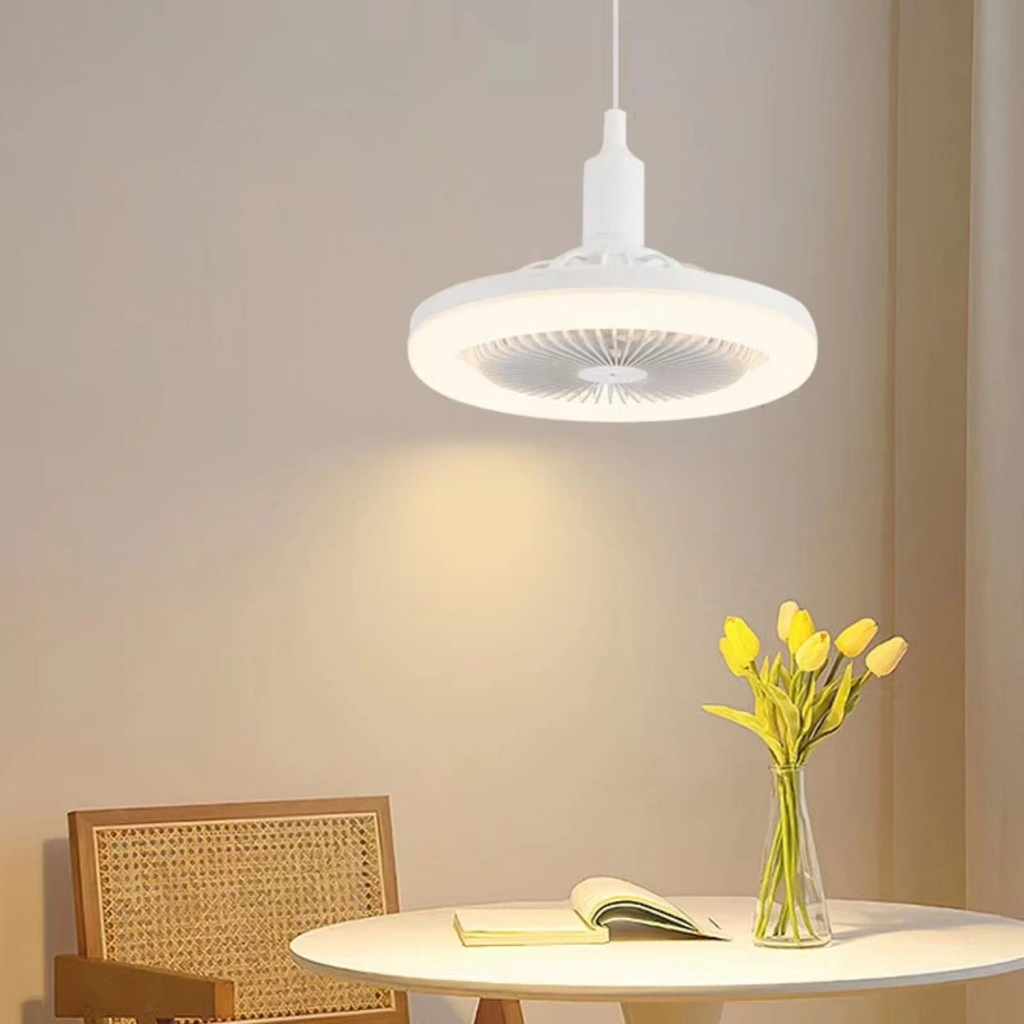 LAMPE VENTILATEUR LED 2 EN 1